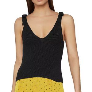 BCBGMAXAZRIA Ribbed Bow Tie Tank